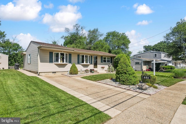 656 Windsor Ave, Maple Shade, NJ 08052 - ranch-style house featuring a front lawn and crawl space