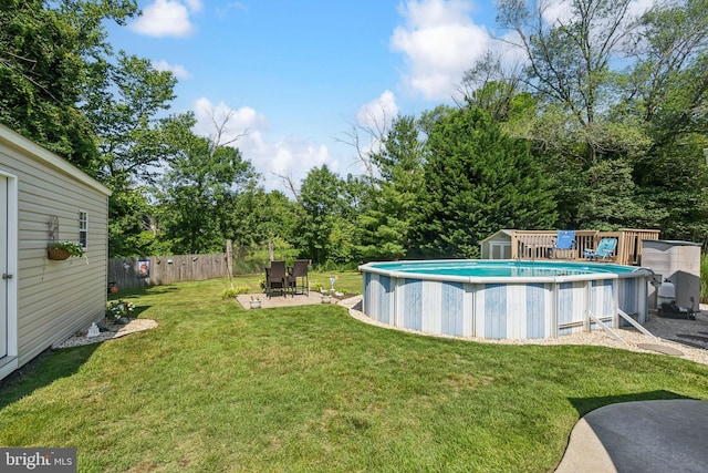 656 Windsor Ave, Maple Shade, NJ 08052 - view of yard with an outdoor pool and a deck