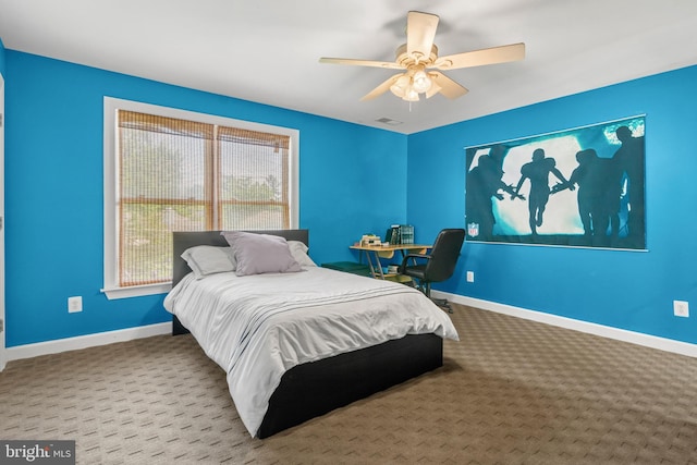 3213 Hatton Rd, Baltimore, MD 21208 - carpeted bedroom with baseboards and ceiling fan