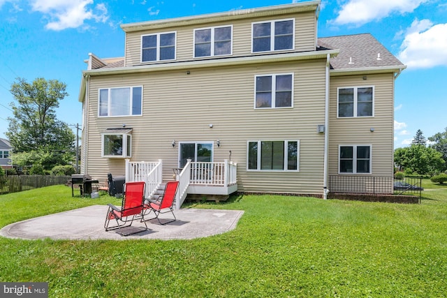 3213 Hatton Rd, Baltimore, MD 21208 - rear view of house featuring a patio and a deck