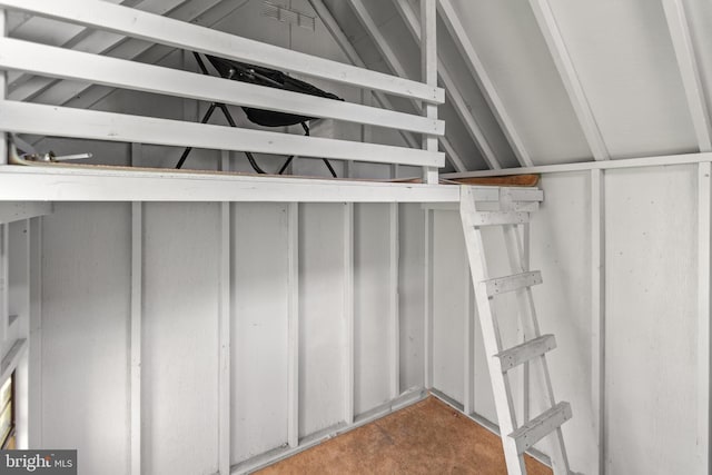3213 Hatton Rd, Baltimore, MD 21208 - stairway featuring vaulted ceiling