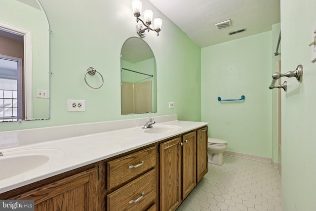 1207 Avalon Blvd, Shady Side, MD 20764 - full bathroom with double vanity, tile patterned floors, and a shower