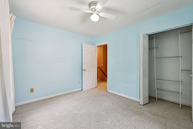 1207 Avalon Blvd, Shady Side, MD 20764 - unfurnished bedroom featuring carpet floors, a closet, and ceiling fan
