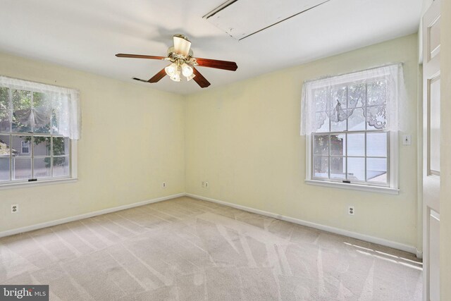 1207 Avalon Blvd, Shady Side, MD 20764 - empty room with attic access, ceiling fan, and carpet flooring