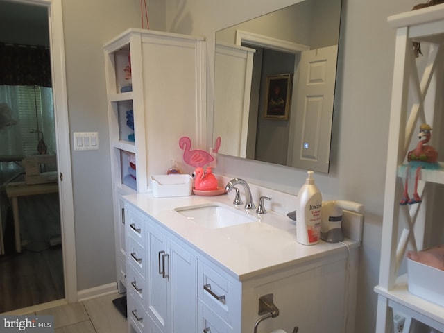 295 Bridgewater Cir, Fredericksburg, VA 22406 - bathroom featuring vanity and tile patterned flooring
