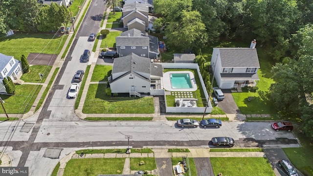 1555 Lukens Ave, Abington, PA 19001 - aerial view of residential area with a pool area