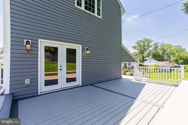 228 Warren Blvd, Broomall, PA 19008 - wooden deck featuring french doors