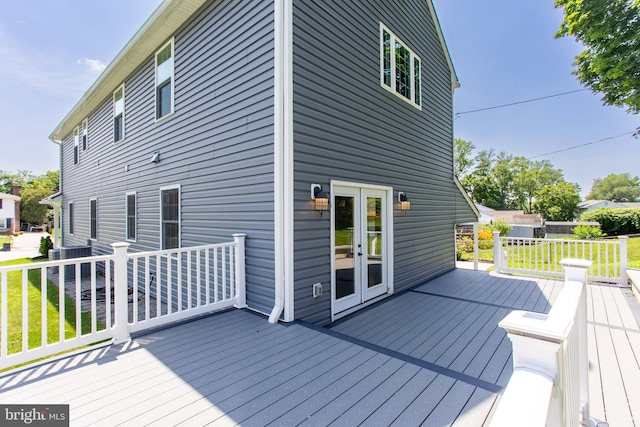 228 Warren Blvd, Broomall, PA 19008 - wooden terrace featuring french doors