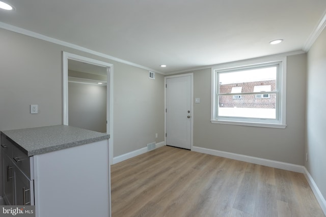 136 Chadwick Ave, Linwood, PA 19061 - entryway with ornamental molding, light wood-style floors, and recessed lighting