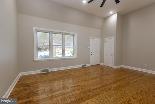 136 Chadwick Ave, Linwood, PA 19061 - unfurnished room with ceiling fan, wood finished floors, and recessed lighting