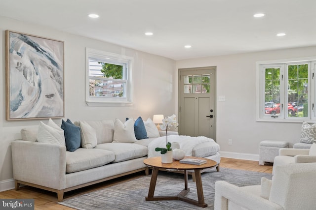 805 Windsor Cir, Folcroft, PA 19032 - living area with recessed lighting and light wood-style floors