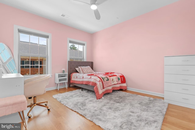 1025 Mutual Pl, Sandy Spring, MD 20860 - bedroom featuring wood finished floors and a ceiling fan