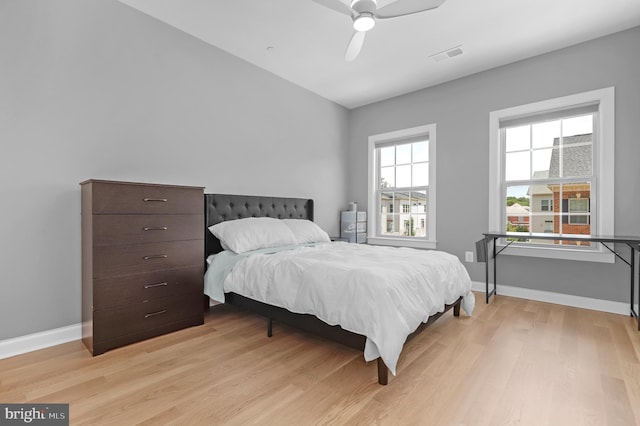 1025 Mutual Pl, Sandy Spring, MD 20860 - bedroom featuring light wood-style flooring and a ceiling fan
