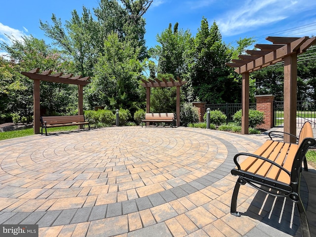 1025 Mutual Pl, Sandy Spring, MD 20860 - view of patio / terrace with a pergola