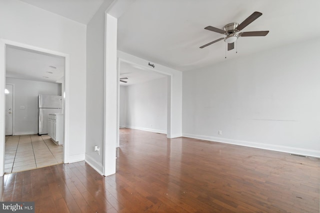 1816 Chilton St, Baltimore, MD 21218 - spare room with ceiling fan and hardwood / wood-style flooring
