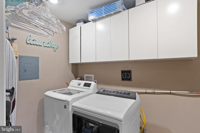 8 Cheverny Ct, Hamilton, NJ 08619 - laundry room with electric panel, cabinet space, and washing machine and dryer
