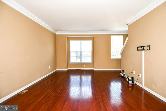 42825 Pamplin Ter, Chantilly, VA 20152 - unfurnished living room with crown molding and hardwood / wood-style flooring