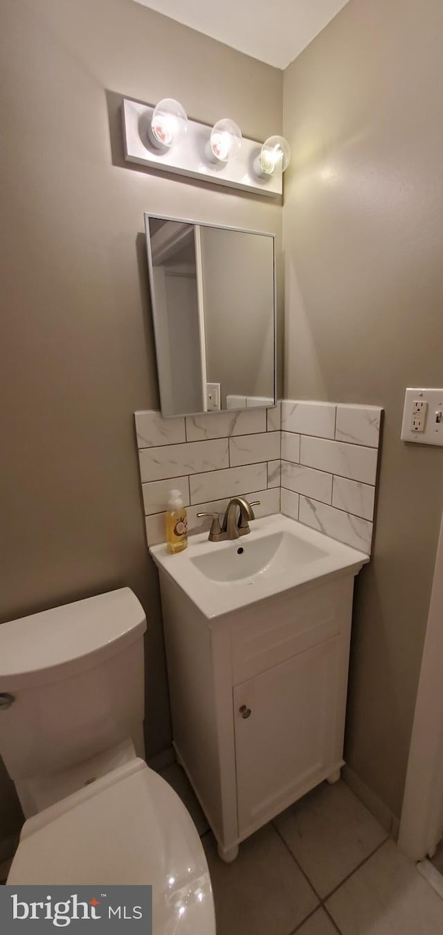 53 Snow Bird Trl, Fairfield, PA 17320 - bathroom featuring vanity, tile patterned flooring, and tasteful backsplash