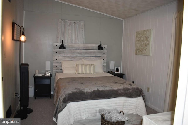 53 Snow Bird Trl, Fairfield, PA 17320 - carpeted bedroom with ornamental molding and wood walls
