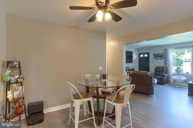 112 Lynmar Ave, Palmyra, PA 17078 - dining area featuring wood finished floors and ceiling fan