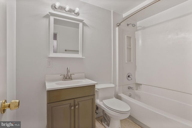 5606 Eastbourne Dr, Springfield, VA 22151 - full bath featuring washtub / shower combination, vanity, and tile patterned floors