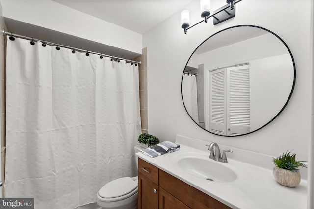 8384 Forrester Blvd, Springfield, VA 22152 - full bathroom with vanity and a shower with shower curtain