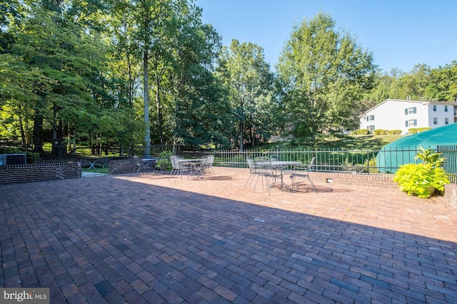 8384 Forrester Blvd, Springfield, VA 22152 - view of patio / terrace with view of scattered trees