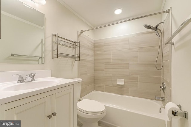 5 Mccarty Ct, Sterling, VA 20165 - full bathroom with vanity, shower / bath combination, and ornamental molding