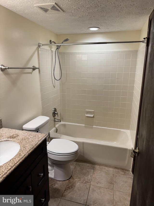 23311 Sugar Maple Ct Unit 1, California, MD 20619 - full bath featuring vanity, shower / washtub combination, and a textured ceiling