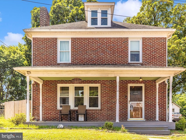 21127 Twin Springs Dr, Smithsburg, MD 21783 - view of front of house featuring covered porch and brick siding