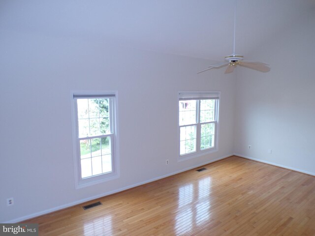 44035 Kings Arms Sq, Ashburn, VA 20147 - spare room featuring plenty of natural light, light wood-style floors, and ceiling fan