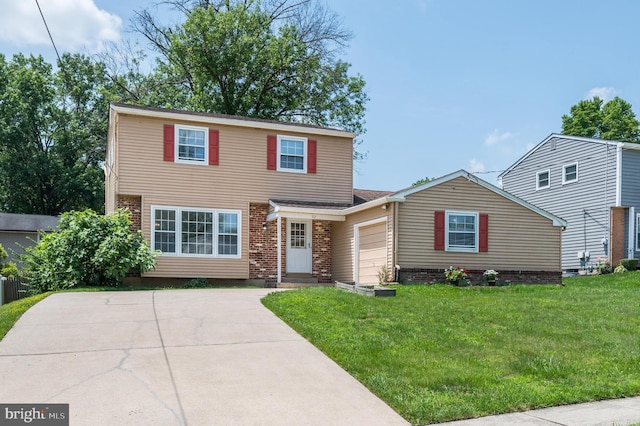 22 Clemson Rd, Cherry Hill, NJ 08034 - traditional home featuring a front yard, concrete driveway, and an attached garage