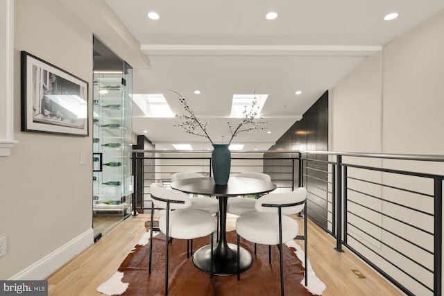 2431 Ontario Rd NW Unit 4, Washington, DC 20009 - dining room featuring light wood-style floors, recessed lighting, and a chandelier