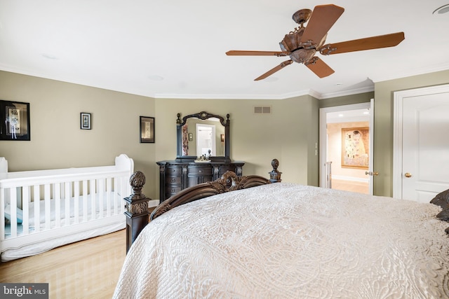 1126 Timbergate Dr, Jenkintown, PA 19046 - bedroom with crown molding and a ceiling fan