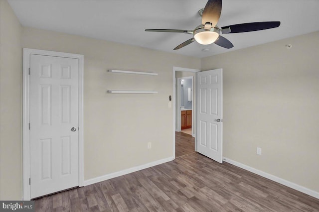 284 S Village Cir, Palmyra, PA 17078 - unfurnished bedroom featuring wood finished floors and ceiling fan