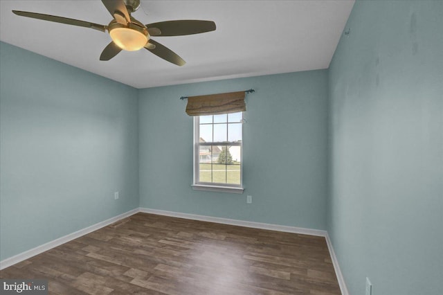 284 S Village Cir, Palmyra, PA 17078 - empty room with ceiling fan and dark wood-style floors