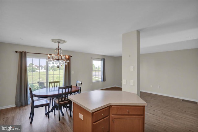 284 S Village Cir, Palmyra, PA 17078 - dining space featuring dark wood finished floors and a chandelier