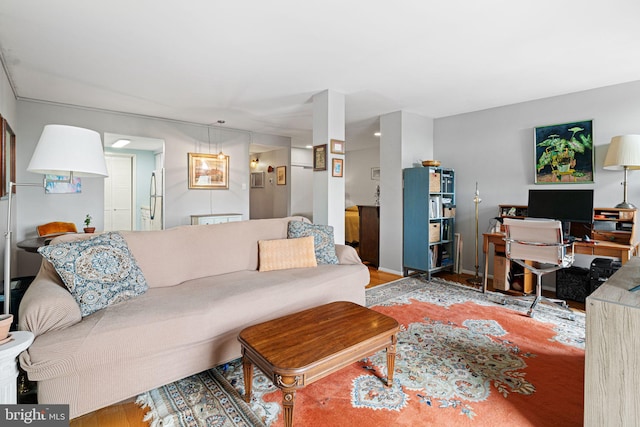825 N 29th St Unit 5G, Philadelphia, PA 19130 - living room featuring wood finished floors