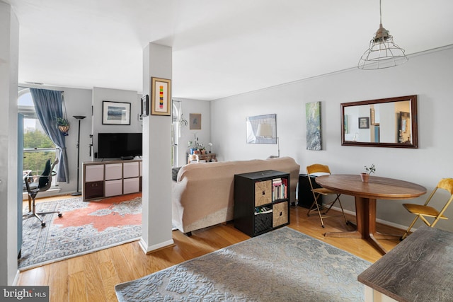 825 N 29th St Unit 5G, Philadelphia, PA 19130 - living room with wood finished floors