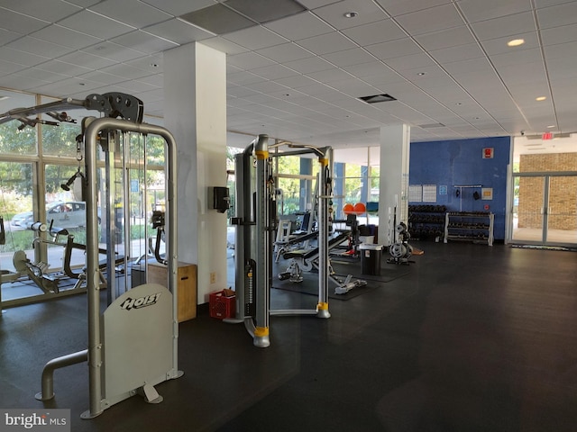 1301 Delaware Ave SW Unit N103, Washington, DC 20024 - workout area featuring plenty of natural light and recessed lighting