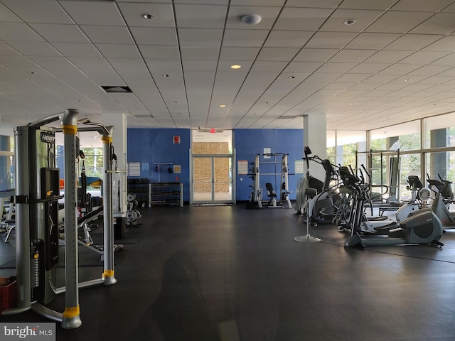 1301 Delaware Ave SW Unit N103, Washington, DC 20024 - gym featuring recessed lighting and expansive windows