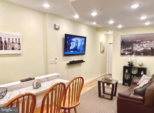 2538 N 16th St, Philadelphia, PA 19132 - living room featuring recessed lighting and a dry bar