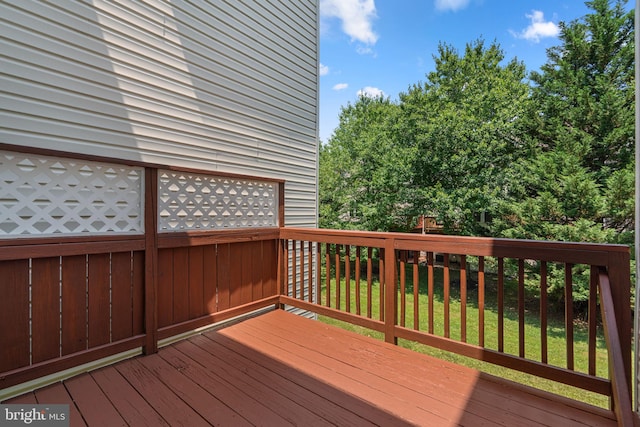 9956 Fragrant Lilies Way, Laurel, MD 20723 - wooden terrace featuring a yard