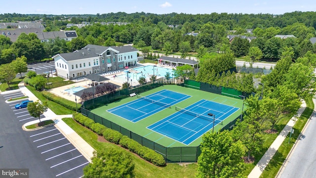9956 Fragrant Lilies Way, Laurel, MD 20723 - bird's eye view of a pool