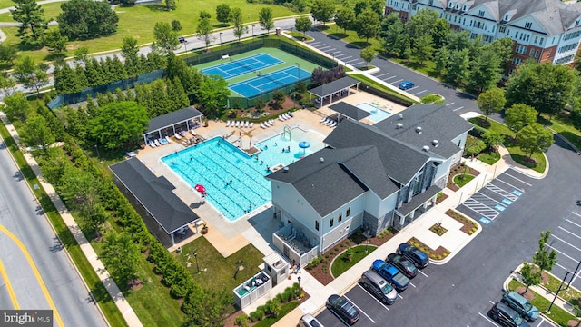 9956 Fragrant Lilies Way, Laurel, MD 20723 - bird's eye view of a pool area