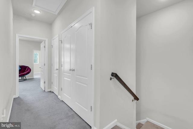 8321 Meadowood Dr, Hanover, MD 21076 - hallway featuring an upstairs landing and carpet