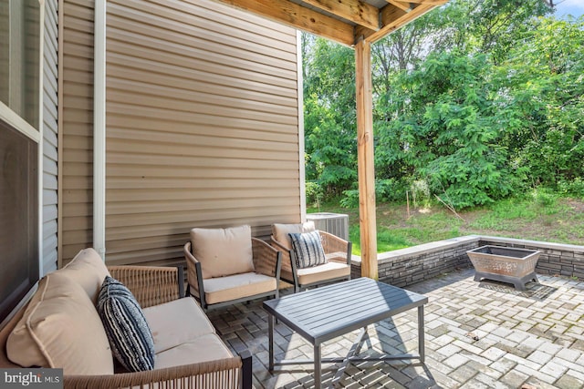 8321 Meadowood Dr, Hanover, MD 21076 - view of patio / terrace featuring outdoor lounge area