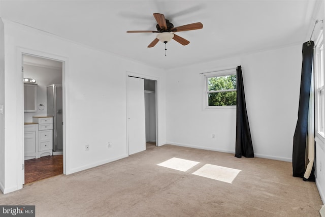 1142 Pheasant Dr N, Carlisle, PA 17013 - unfurnished bedroom featuring carpet floors, ensuite bathroom, a closet, and ceiling fan