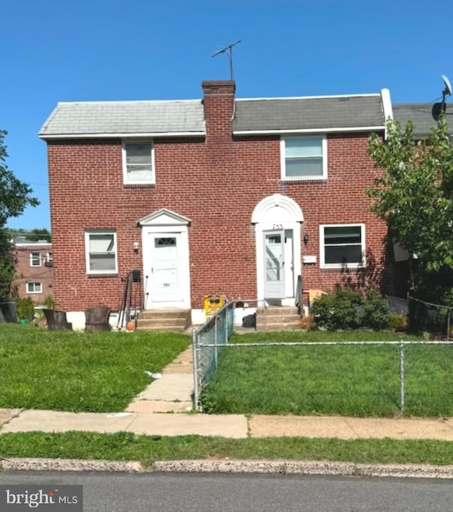 753 Bennington Rd, Folcroft, PA 19032 - view of front facade featuring brick siding and a chimney