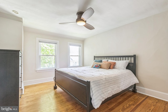 250 Maple Ave, Glenside, PA 19038 - bedroom featuring light wood finished floors and a ceiling fan